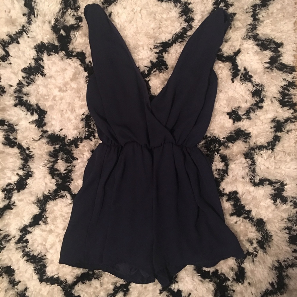 Navy blue romper